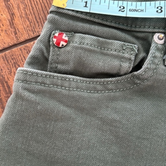 Hudson Kenzie Cut off Denim Shorts Green Size 25 - Picture 8 of 8